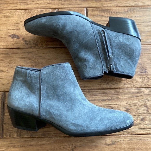 Sam Edelman Petty Ankle Boot Bootie Gray Suede Size 6.5 New NWOB - Picture 13 of 13
